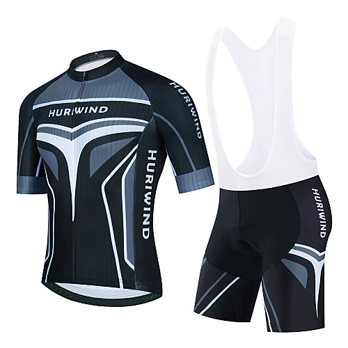 

21Grams Men's Short Sleeve Cycling Jersey with Bib Shorts Cycling Jersey with Shorts White Black BlackWhite Bike Breathable Quick Dry Sports Graphic Mountain Bike MTB Road Bike Cycling Clothing