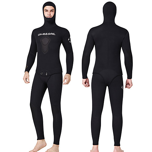 

Dive&Sail Men's Full Wetsuit 1.5mm Nylon CR Neoprene Diving Suit Windproof Quick Dry Long Sleeve 2 Piece - Swimming Diving Surfing Solid Colored Autumn / Fall Spring Summer