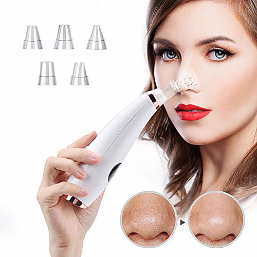 

blackhead remover vacuum pore cleaner usb rechargeable blackhead exporter acne grease remover facial beauty instrument with 3 adjustable suction power,white