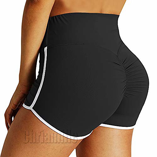 

high waist gym shorts women scrunch butt lift leggings shorts tummy control ruched butt lifting yoga booty shorts xl