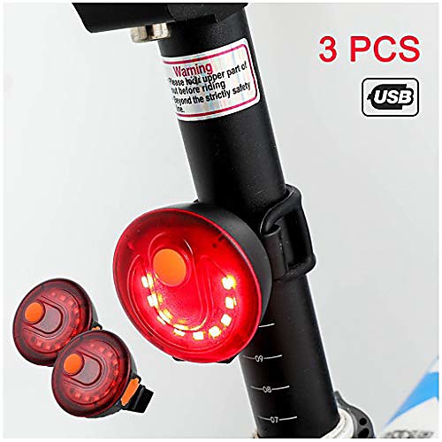 

bike back light, usb rechargeable red high intensity led 3 light mode taillight warning strobe light for cycling safety -10.22 (size : 3 pcs)