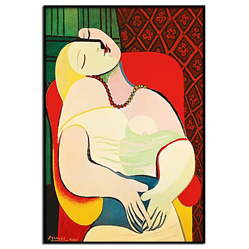 

100% Hand Painted Modern Abstract Face Picasso Oil Painting Wall Art Pictures on Rolled Canvas Fashion Style Living Room Canvas Painting No Frame For Home Decoration