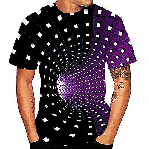 

unisex 3d print gradient short sleeve shirt novelty graphic cool funny top blouse