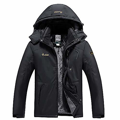 

ykaritianna men's outdoor skiing anorak, 2019 jacket outdoor skiing mountaineering warm windproof clothes black