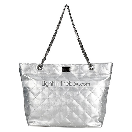 

Women's Bags PU Leather Leather Tote Top Handle Bag Zipper Chain Daily Outdoor Handbags Baguette Bag White Black Purple Blushing Pink