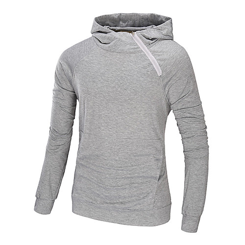 

Men's Pullover Hoodie Sweatshirt Solid Color Casual Hoodies Sweatshirts Black Light gray Gray