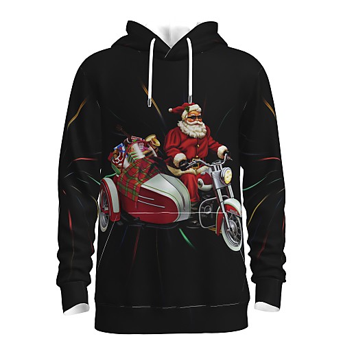 

Men's Pullover Hoodie Sweatshirt Print Graphic 3D Front Pocket Hooded Christmas Daily 3D Print 3D Print Christmas Hoodies Sweatshirts Long Sleeve Black
