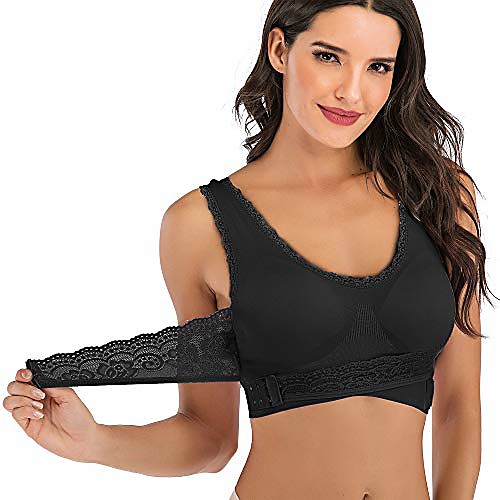 

women seamless lace sports bras cross front side buckle lounge bra yoga workout activewear