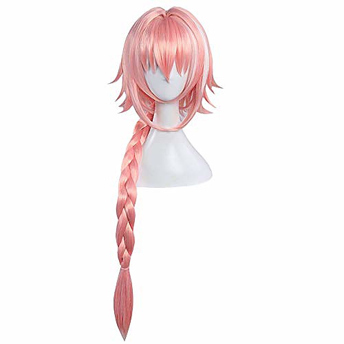 

astolfo cosplay wig long braided pink hair (pink)