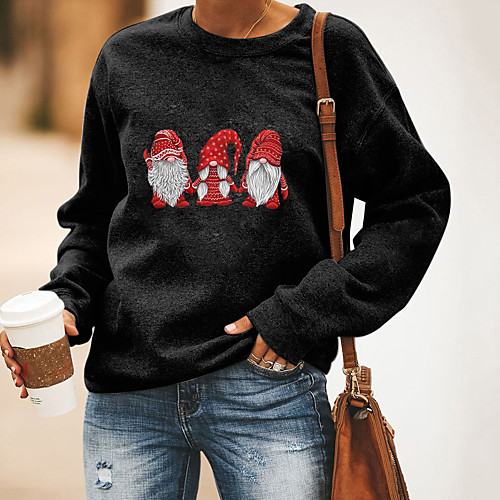 

Women's Pullover Sweatshirt Graphic Christmas Daily Casual Christmas Hoodies Sweatshirts White Blue Purple
