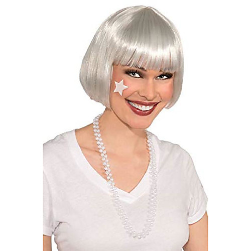 

women's costume bob wig, white