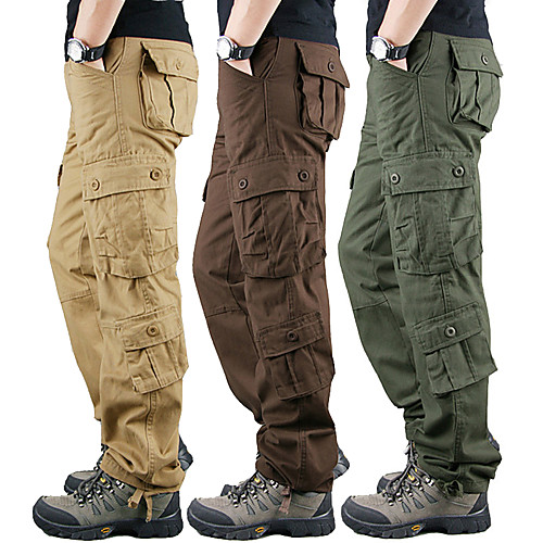 

Men's Military Work Pants Hiking Cargo Pants Tactical Pants 8 Pockets Outdoor Ripstop Quick Dry Multi Pockets Breathable Cotton Combat Pants / Trousers Bottoms Army Green Black Blue Khaki