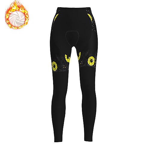 

21Grams Women's Cycling Tights Winter Fleece Bike Tights Bottoms Fleece Lining Warm Sports Yellow / Orange / Green Mountain Bike MTB Road Bike Cycling Clothing Apparel Bike Wear / Stretchy