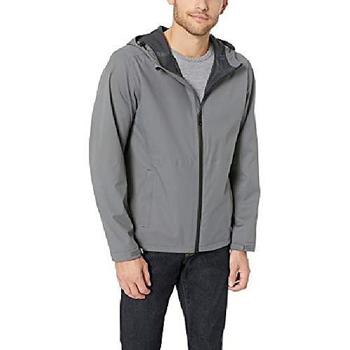 

men's waterproof rain jacket, dark grey, small
