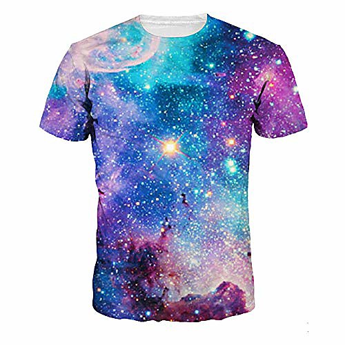 

unisex 3d colorful space galaxy t shirts short sleeve tops tee shirts for young boys girls
