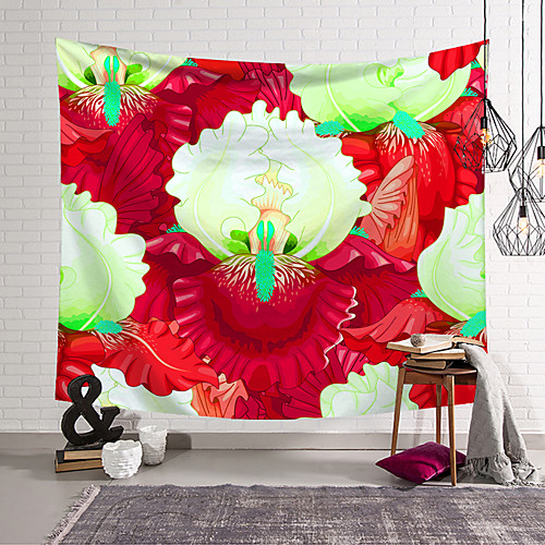 

Wall Tapestry Art Decor Blanket Curtain Hanging Home Bedroom Living Room Decoration Polyester Plant Flower Floral Blooming