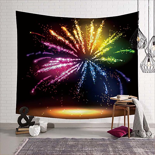 

Wall Tapestry Art Deco Blanket Curtain Picnic Table Cloth Hanging Home Bedroom Living Room Dormitory Decoration Polyester Fiber Novelty Modern Colorful Gorgeous Fireworks