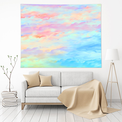 

Wall Tapestry Art Decor Blanket Curtain Hanging Home Bedroom Living Room Decoration Polyester Novelty Colorful Halo Dye
