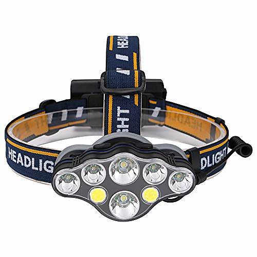 

8led headlights usb charging t6 aluminum alloy strong light headlights outdoor waterproof work light searchlight