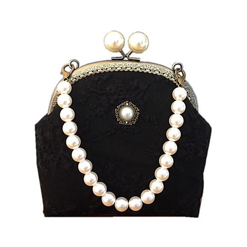 

Women's Bags Polyester Top Handle Bag Pearls Beading Plain Daily 2021 White Black Blue Gray