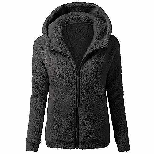

Women's Hiking Fleece Jacket Winter Outdoor Lightweight Windproof Breathable Quick Dry Winter Jacket Top Fleece Fishing Climbing Camping / Hiking / Caving Black Gray