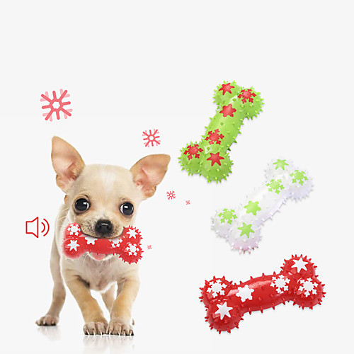 

Chew Toy Interactive Toy Christmas Toy Dog Toy Dog Play Toy Dog 1pc Bone Pet Exercise Releasing Pressure TPR Gift Pet Toy Pet Play