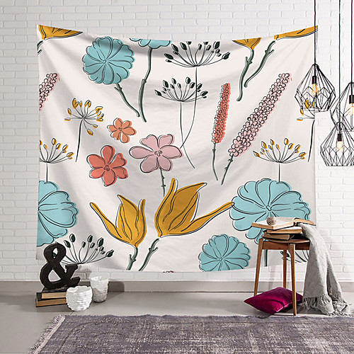 

Wall Tapestry Art Decor Blanket Curtain Hanging Home Bedroom Living Room Decoration Polyester Plant Flower Floral