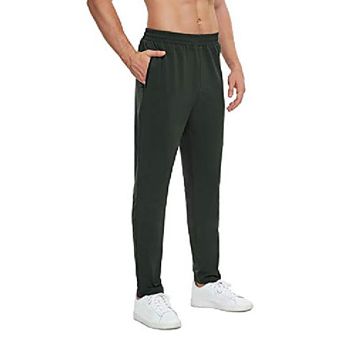 

mens jogger pants, men's training pants workout sweatpants with zipper pocket