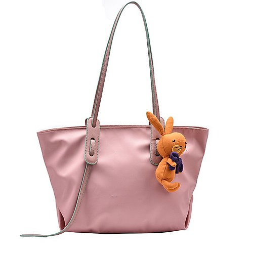 

Women's Bags PU Leather Tote Top Handle Bag Zipper Outdoor Office & Career 2021 Handbags Black Blue Blushing Pink Khaki