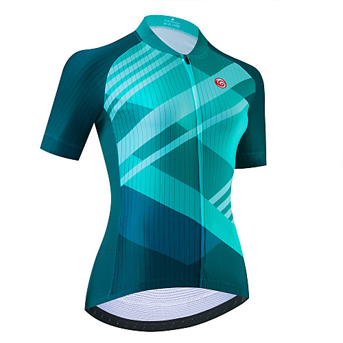 

21Grams Women's Short Sleeve Cycling Jersey Green Bike Jersey Top Mountain Bike MTB Road Bike Cycling Breathable Quick Dry Sports Clothing Apparel / Stretchy / Athletic