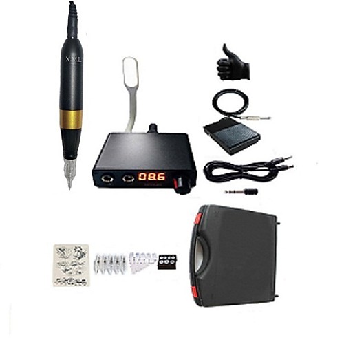 

Professional Tattoo Kit 1 Rotory Tattoo Pen with 5 Needles High Quality Power Supply 1GHMS0028B
