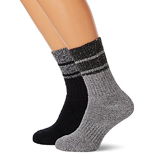 

men's hitched socks - black/grey marl, size 7/size 11