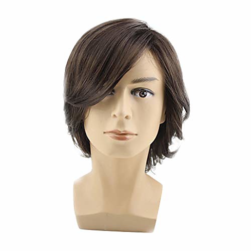 

short hair wigs heat resistant synthetic daily party wig for men natural as real hair