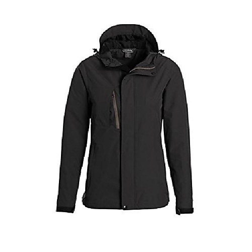 

women's all-weather parka jacket, black, small