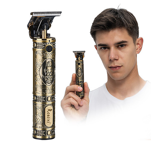 

Resuxi New Buddha Head Electric Hair Clippers Rechargeable Retro Oil Head Hair Clippers T9 Gradient Hair Clipper Direct Sales