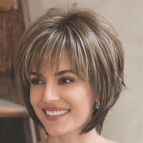 

Synthetic Wig kinky Straight Pixie Cut Wig Short Hair Women's Fashionable Design Exquisite Comfy Blonde /Brown