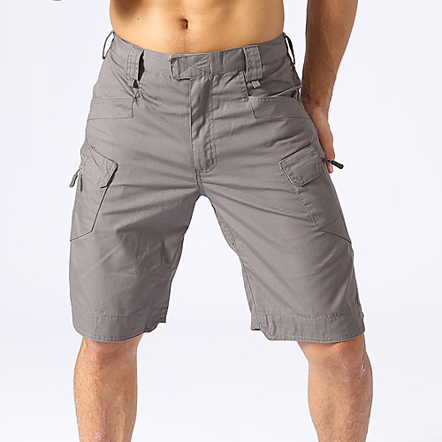 

Men's Hiking Shorts Waterproof Breathable Quick Dry Ventilation Summer Camo / Camouflage Bottoms for Camping / Hiking Hunting Fishing Black Camouflage Grey S M L XL XXL