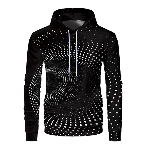 

Men's Plus Size Pullover Hoodie Sweatshirt Graphic 3D Front Pocket Round Neck Daily Weekend 3D Print 3D Print Hoodies Sweatshirts Long Sleeve Black