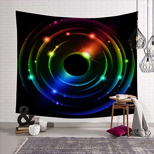 

Wall Tapestry Art Deco Blanket Curtain Picnic Table Cloth Hanging Home Bedroom Living Room Dormitory Decoration Polyester Fiber Still Life Modern Color Starry Sky