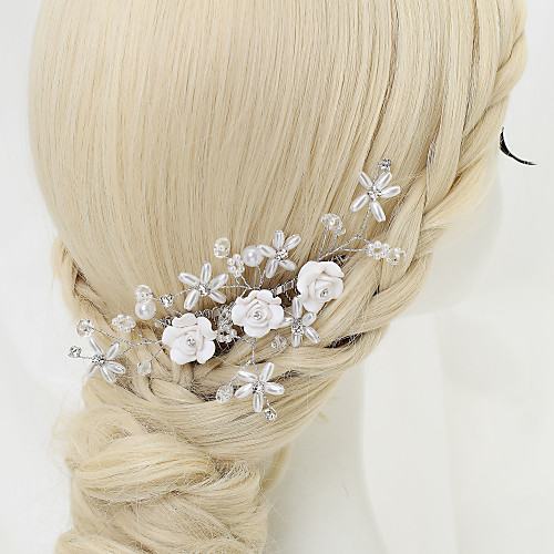 

Crystal / Imitation Pearl / Rhinestone Hair Combs / Headpiece with Rhinestone / Crystal / Faux Pearl 1 Piece Wedding Headpiece