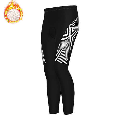

21Grams Men's Cycling Tights Cycling Pants Winter Fleece Bike Tights Padded Shorts / Chamois Pants Thermal Warm Fleece Lining Breathable Sports Black Mountain Bike MTB Road Bike Cycling Clothing
