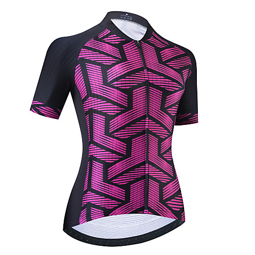 

21Grams Women's Short Sleeve Cycling Jersey Purple Bike Jersey Top Mountain Bike MTB Road Bike Cycling Breathable Quick Dry Sports Clothing Apparel / Stretchy / Athletic