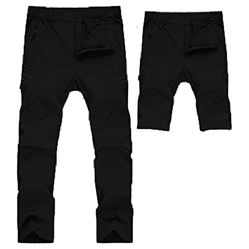 

mens quick dry convertible pants hiking cargo pants black xxl