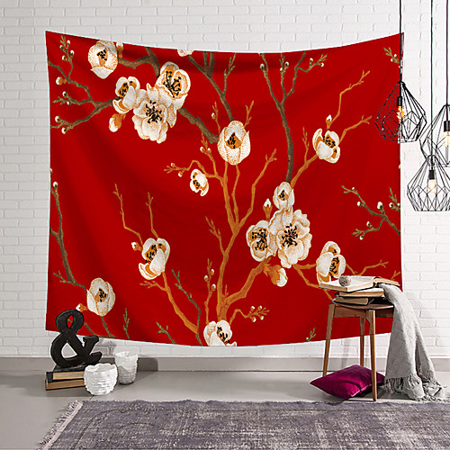 

Wall Tapestry Art Decor Blanket Curtain Hanging Home Bedroom Living Room Decoration Polyester Plant Flower Floral Blooming