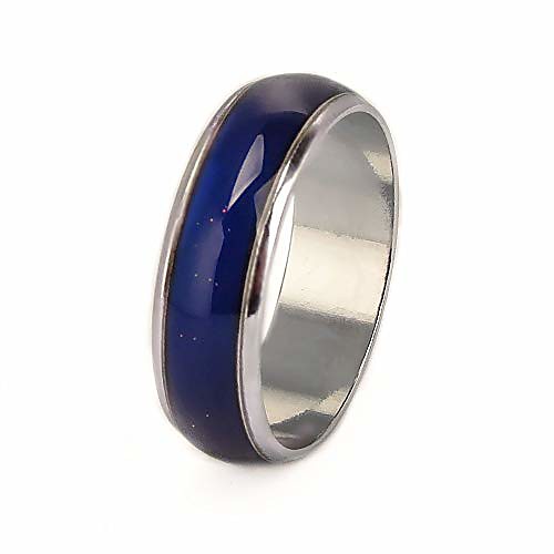 

6mm color changing ring mood emotion temperature index copper color change ring for women men-size 9