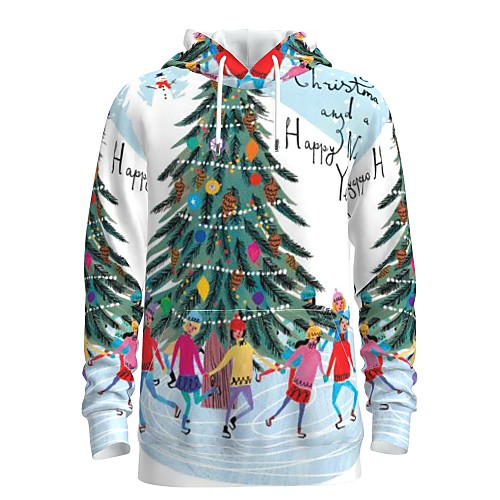

Men's Pullover Hoodie Sweatshirt Plants Graphic 3D Front Pocket Christmas Daily 3D Print 3D Print Christmas Hoodies Sweatshirts Green