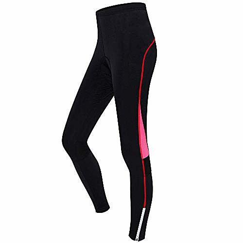 

women cycling trousers, cycling pants long with 3d gel padded, mtb mountain bike pants leggings breathable high-elasticity,red,s