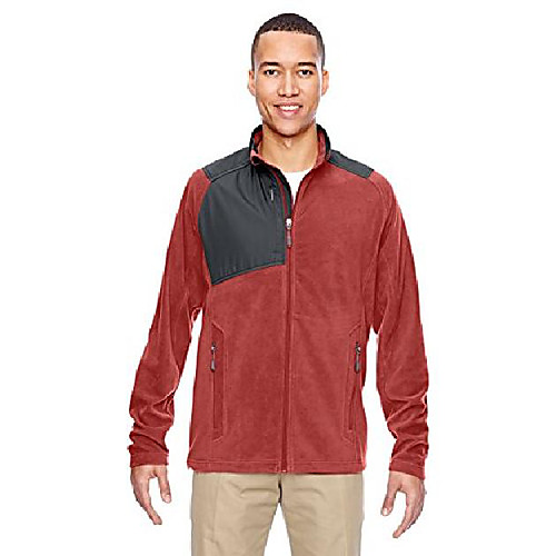 

north end excursion trail fabric-block fleece jacket (88215) -rust 489 -2xl