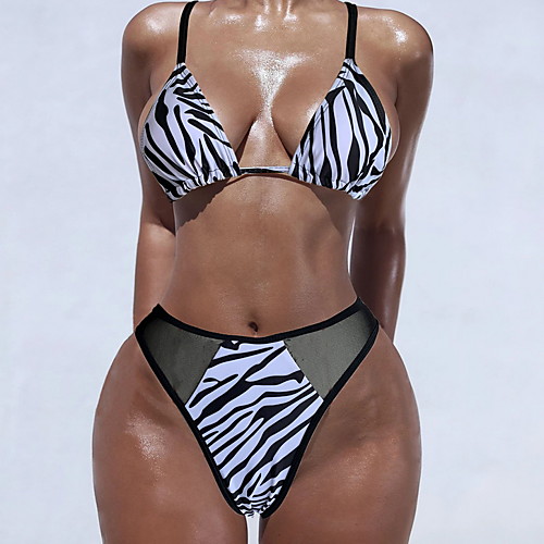 

Women's Bikini Swimsuit Slim Leopard Black Blue Brown Swimwear Bathing Suits Fashion Sexy