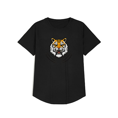 

Men's Unisex T shirt Other Prints Graphic Plus Size Short Sleeve Daily Tops Streetwear White Black